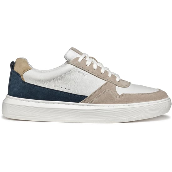 Geox U DEIVEN Leer/Suède Heren Sneakers Sand/Wit - Image 5