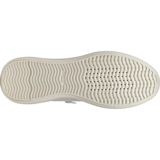 Geox D SUNNETTY Synthetisch Polyurethaan Dames Witte/Zilveren Sneakers - Image 3