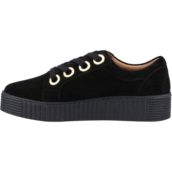 Hush Puppies Tamsin Suède Dames Zwarte Sneakers - Image 4