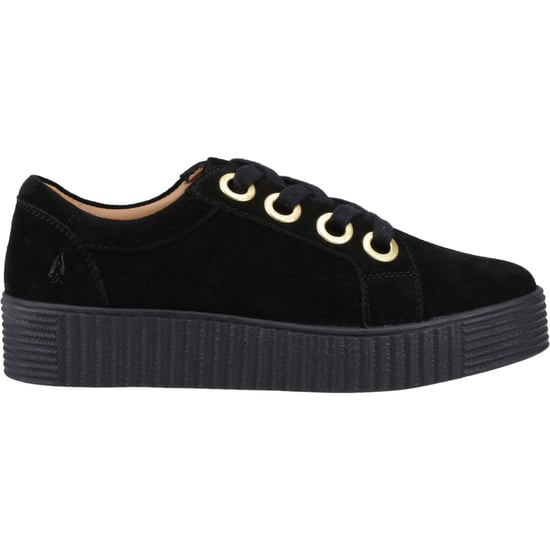 Hush Puppies Tamsin Suède Dames Zwarte Sneakers - Image 5