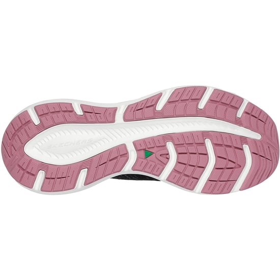Skechers Edgeride Impression Textiel Dames Zwarte/Roze Sneakers - Image 2
