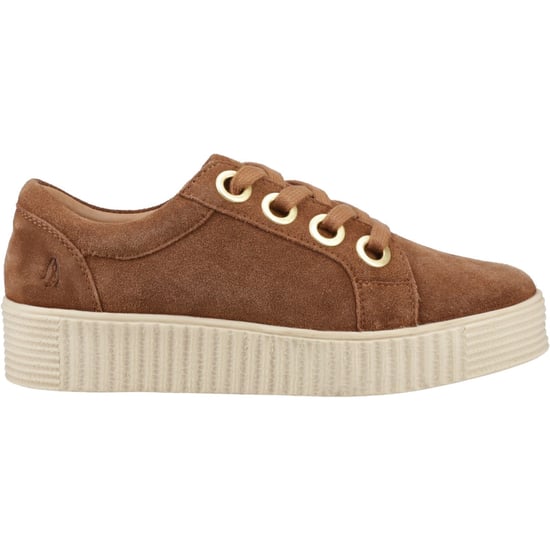Hush Puppies Tamsin Suède Dames Tan Sneakers - Image 5