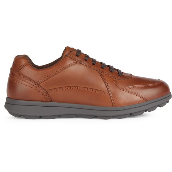 Geox U SPHERICA EC12 Leren Bovine Volnerf Heren Cognac Sneakers - Image 5