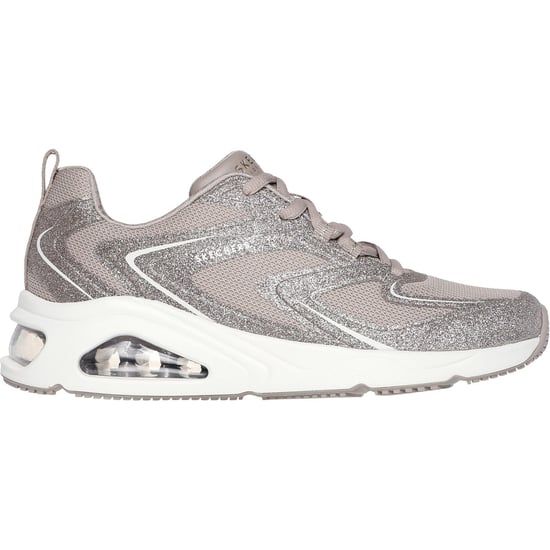 Skechers Tres-Air Uno Glit-Airy Dames Taupe Sneakers - Image 5
