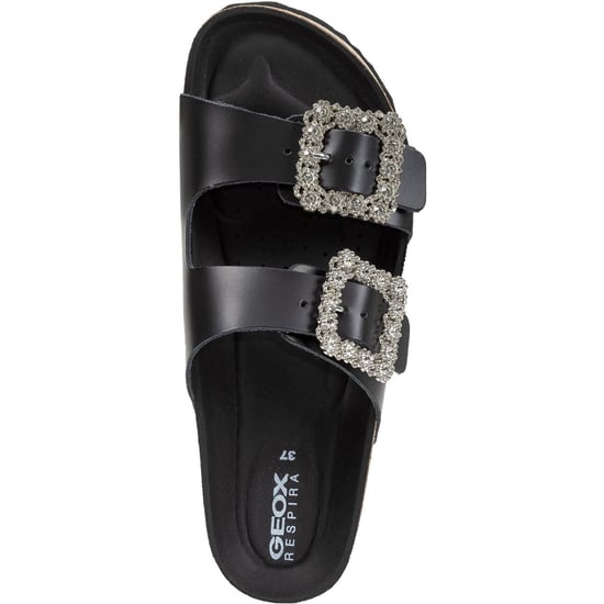 Geox D BRIONIA R Leren Dames Zwarte Sandalen - Image 4