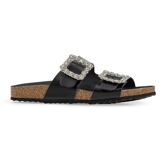 Geox D BRIONIA R Leren Dames Zwarte Sandalen - Image 5