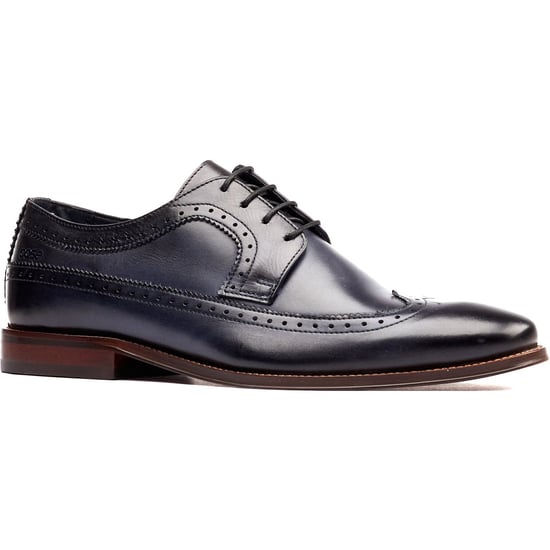 Base London Havisham Leren Heren Marineblauwe Derby Schoenen - Image 1