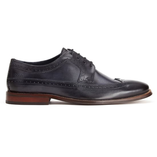 Base London Havisham Leren Heren Marineblauwe Derby Schoenen - Image 4