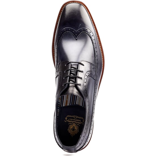 Base London Havisham Leren Heren Marineblauwe Derby Schoenen - Image 6