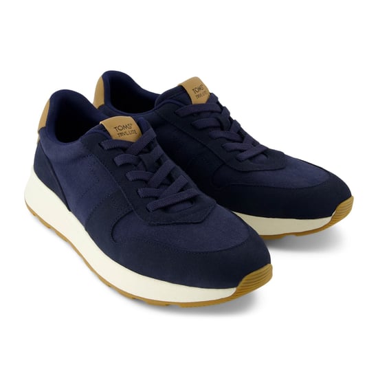 TOMS TRVL LITE Retro Leren Heren Sneakers in Marineblauw - Image 1