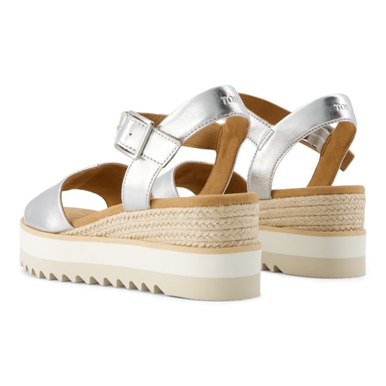 TOMS Diana Leren Vrouwen Zilveren Wedges - Image 2