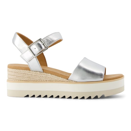 TOMS Diana Leren Vrouwen Zilveren Wedges - Image 5