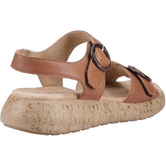 Hush Puppies Alison Leren Dames Tan Sandalen - Image 2