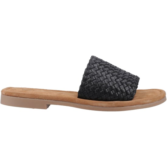 Hush Puppies Hetty Slide Leren Dames Zwarte Sandalen - Image 5