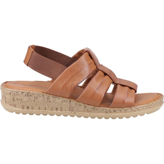Hush Puppies Eden Brede Pasvorm Lederen Dames Tan Sandalen - Image 5