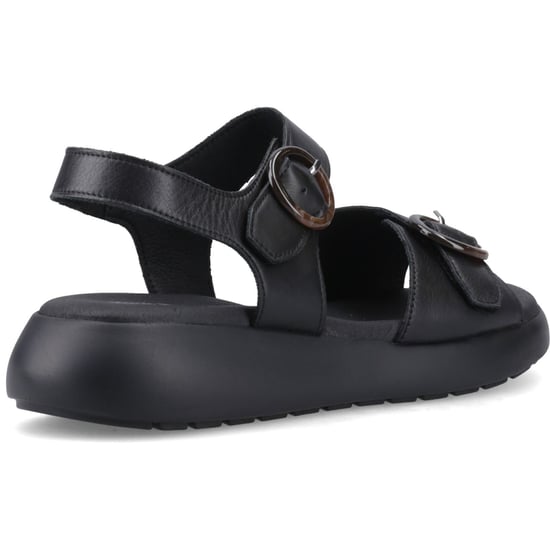 Hush Puppies Alison Leren Dames Zwarte Sandalen - Image 2