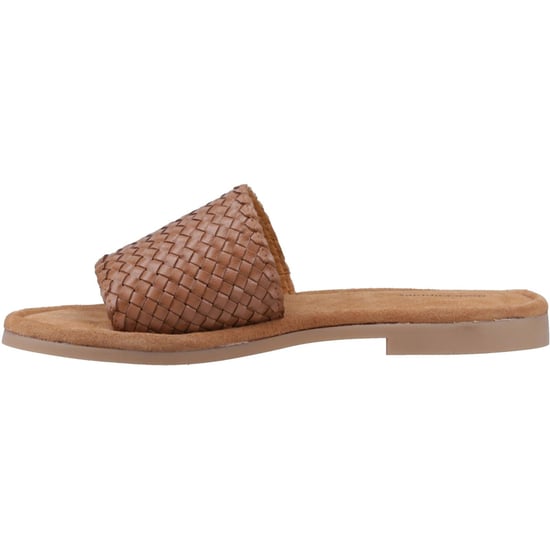 Hush Puppies Hetty Slide Leren Dames Tan Sandalen - Image 4