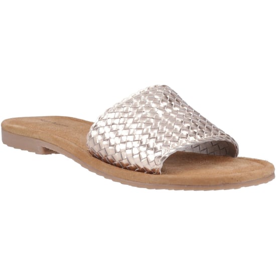 Hush Puppies Hetty Slide Leer Dames Bronzen Sandalen - Image 1