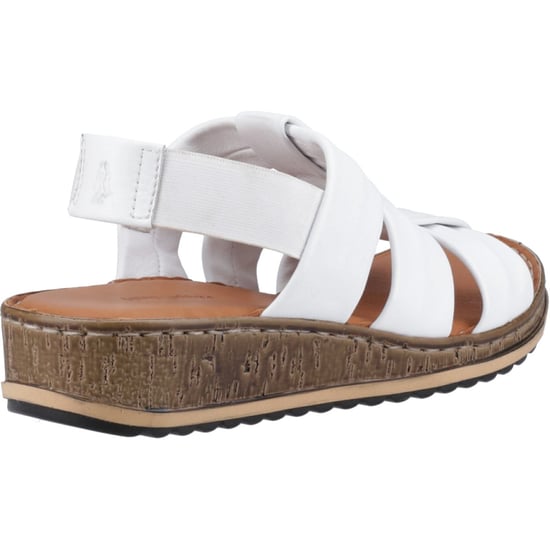 Hush Puppies Eden Brede Pasvorm Leren Dames Witte Sandalen - Image 2