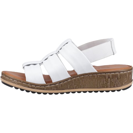 Hush Puppies Eden Brede Pasvorm Leren Dames Witte Sandalen - Image 4