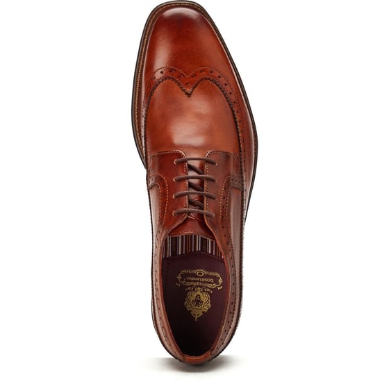 Base London Havisham Leren Heren Tan Derby Schoenen - Image 3