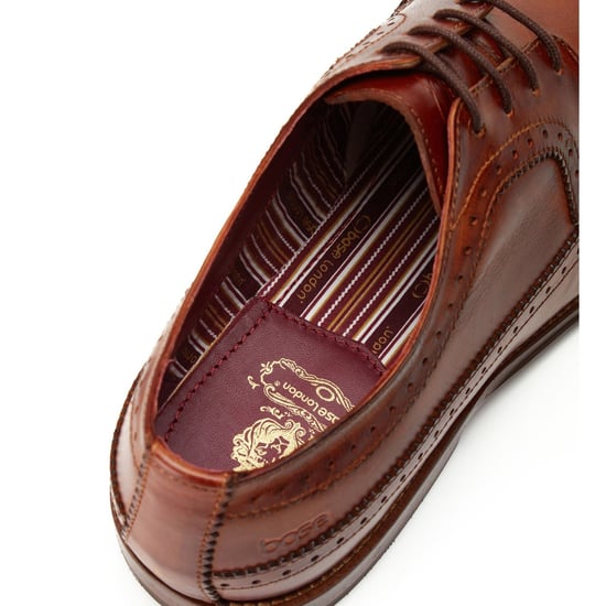 Base London Havisham Leren Heren Tan Derby Schoenen - Image 5