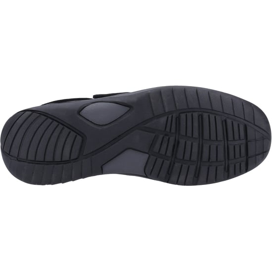 Hush Puppies Douglas Leren Heren Zwarte Moccasins Schoenen - Image 3