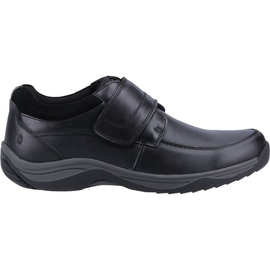 Hush Puppies Douglas Leren Heren Zwarte Moccasins Schoenen - Image 5
