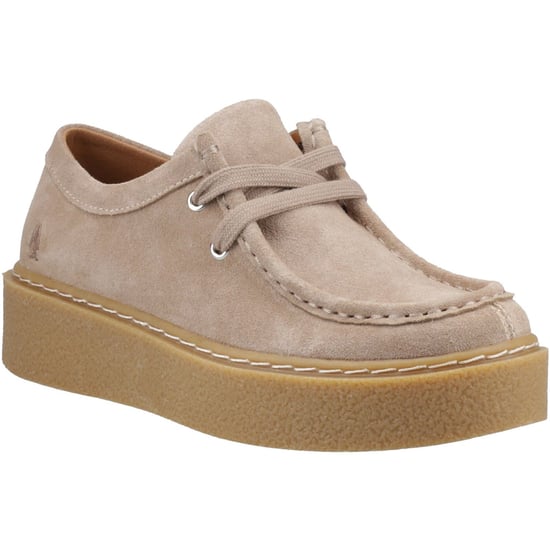 Hush Puppies Bridie Suède Leren Dames Taupe Moccasins Schoenen - Image 1