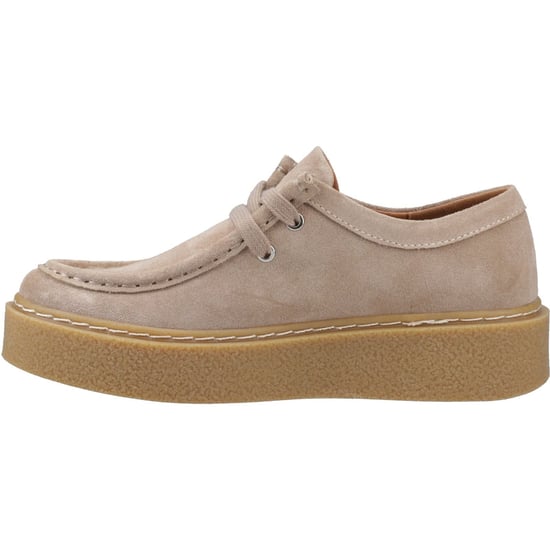 Hush Puppies Bridie Suède Leren Dames Taupe Moccasins Schoenen - Image 4