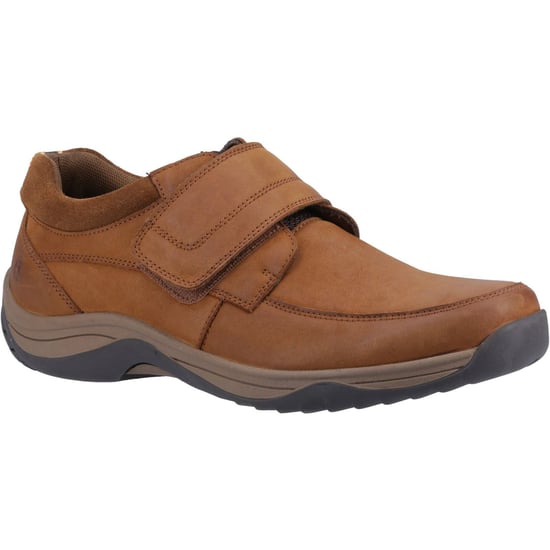 Hush Puppies Douglas Leder Heren Tan Nubuck Moccasins Schoenen - Image 1