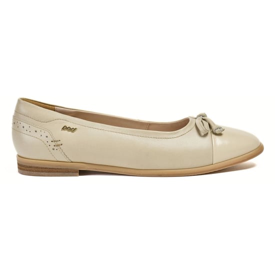 Pod Priya Leren Dames Taupe Ballerina's - Image 4