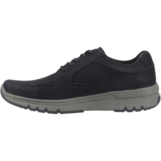 Hush Puppies Nelson Leren Heren Zwarte Veterschoenen - Image 4