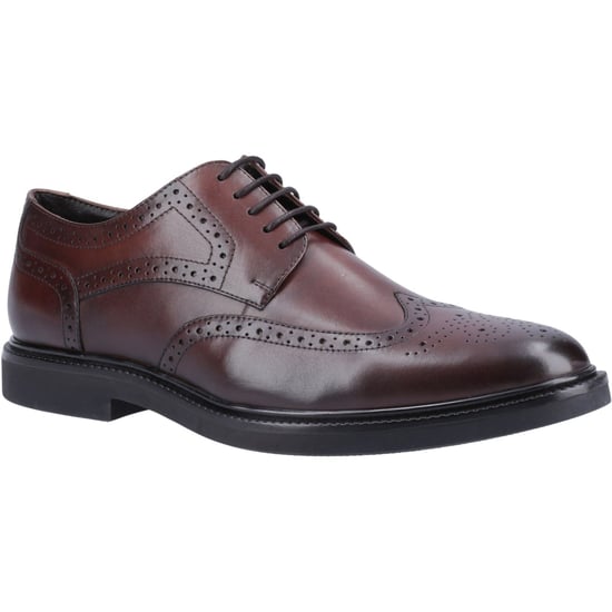 Hush Puppies Kingston Leren Chocolade Brogue Schoenen voor Mannen - Image 1