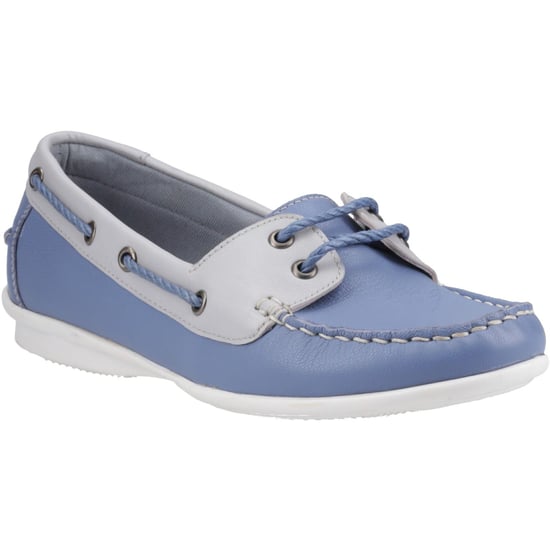 Hush Puppies Irene Leren Dames Blauwe Bootschappen - Image 1