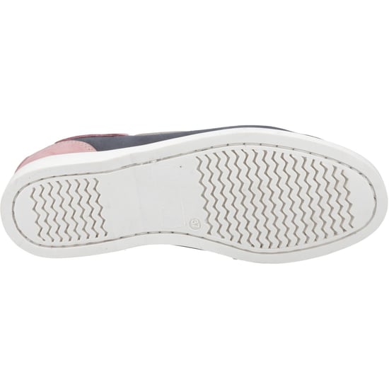 Hush Puppies Isabel Leren Dames Bootsschoenen Navy/Roze - Image 3