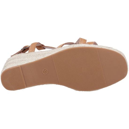 Hush Puppies Jenny Espadrille Wedge Suède Dames Tan Hakken - Image 3