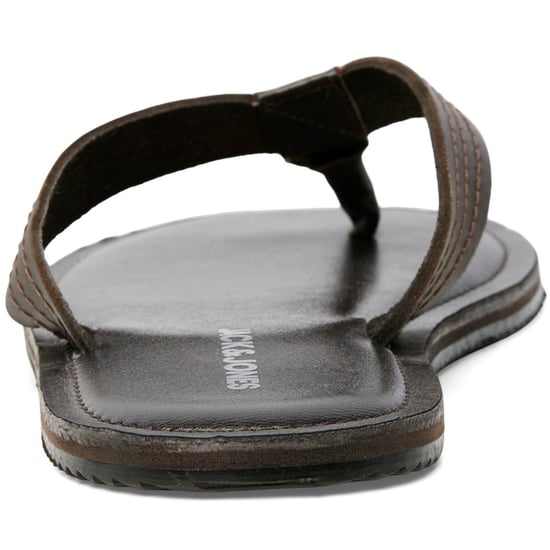 Jack & Jones Washton Leren Heren Bruine Stone Slippers - Image 2