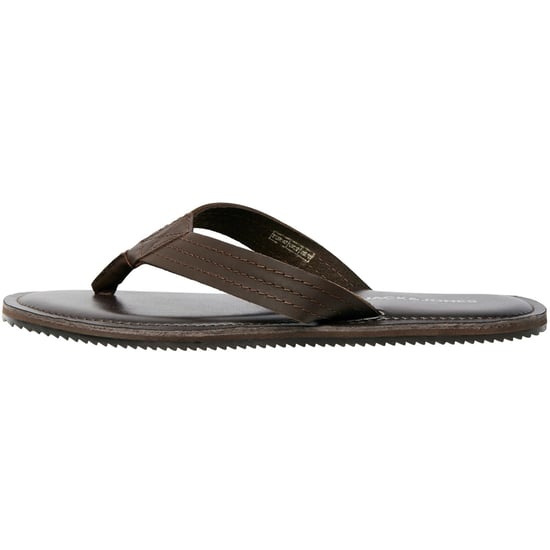 Jack & Jones Washton Leren Heren Bruine Stone Slippers - Image 4