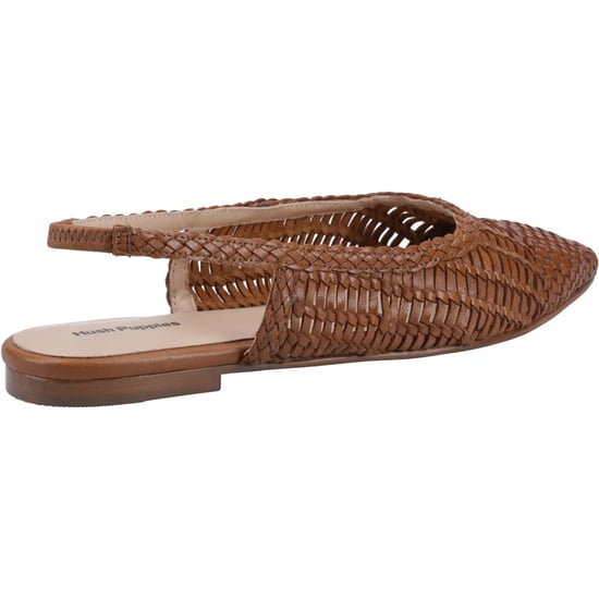 Hush Puppies Dalia Woven Leren Dames Tan Platte Schoenen - Image 2