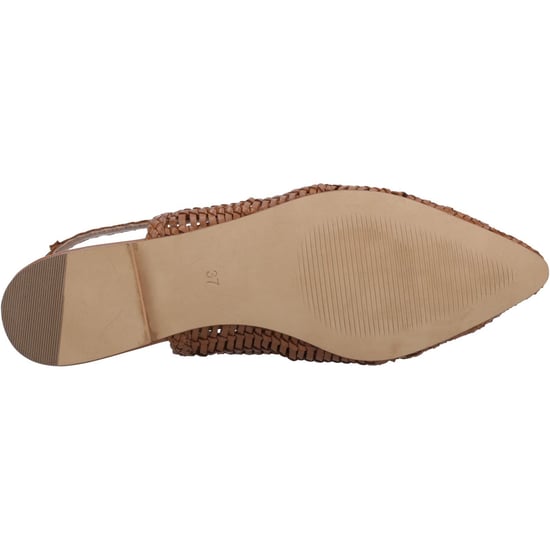 Hush Puppies Dalia Woven Leren Dames Tan Platte Schoenen - Image 3