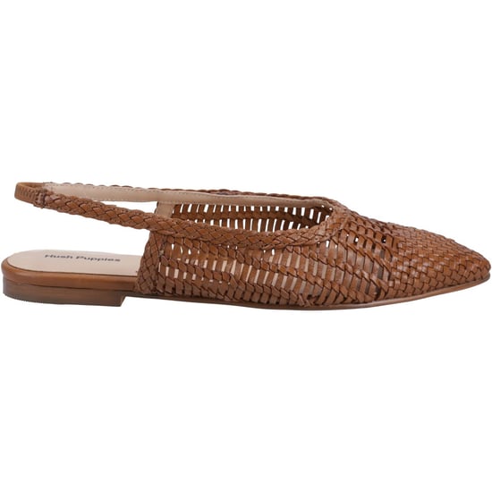 Hush Puppies Dalia Woven Leren Dames Tan Platte Schoenen - Image 5