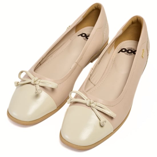 Pod Priya Lederen Dames Roze Ballerina's - Image 5
