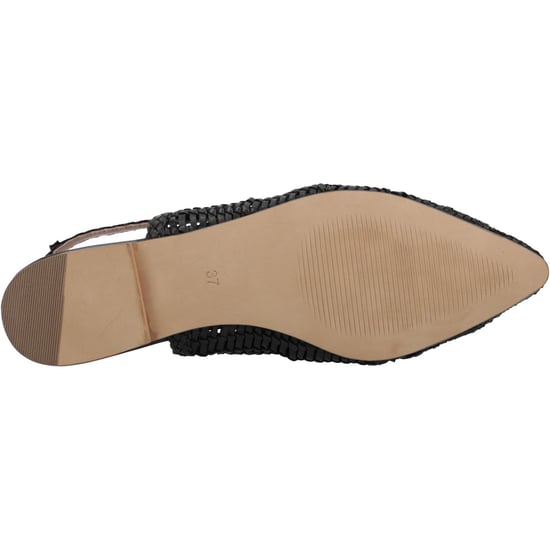 Hush Puppies Dalia Geweven Leer Dames Zwarte Ballerina's - Image 3