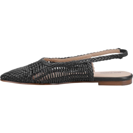 Hush Puppies Dalia Geweven Leer Dames Zwarte Ballerina's - Image 4