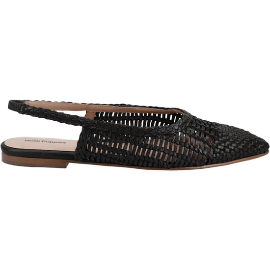 Hush Puppies Dalia Geweven Leer Dames Zwarte Ballerina's - Image 5