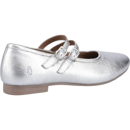 Hush Puppies Nancy Mary Jane Leren Vrouwen Zilveren Ballerina's - Image 2
