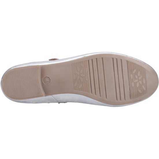 Hush Puppies Nancy Mary Jane Leren Vrouwen Zilveren Ballerina's - Image 3