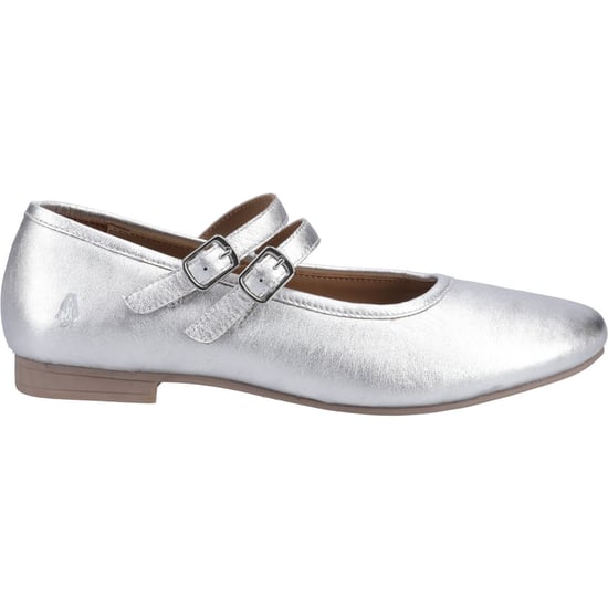 Hush Puppies Nancy Mary Jane Leren Vrouwen Zilveren Ballerina's - Image 5