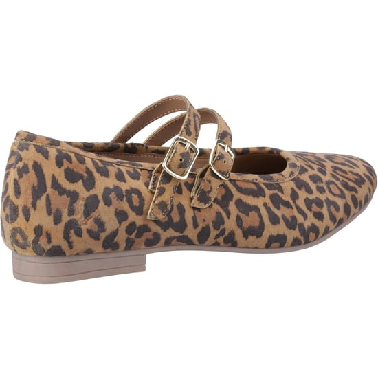 Hush Puppies Nancy Mary Jane Leren Dames Luipaard Ballerina's - Image 2